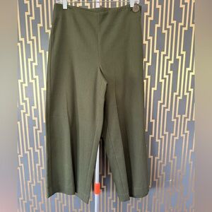NWT Vince Deep Olive Wide-leg Cropped Pants
